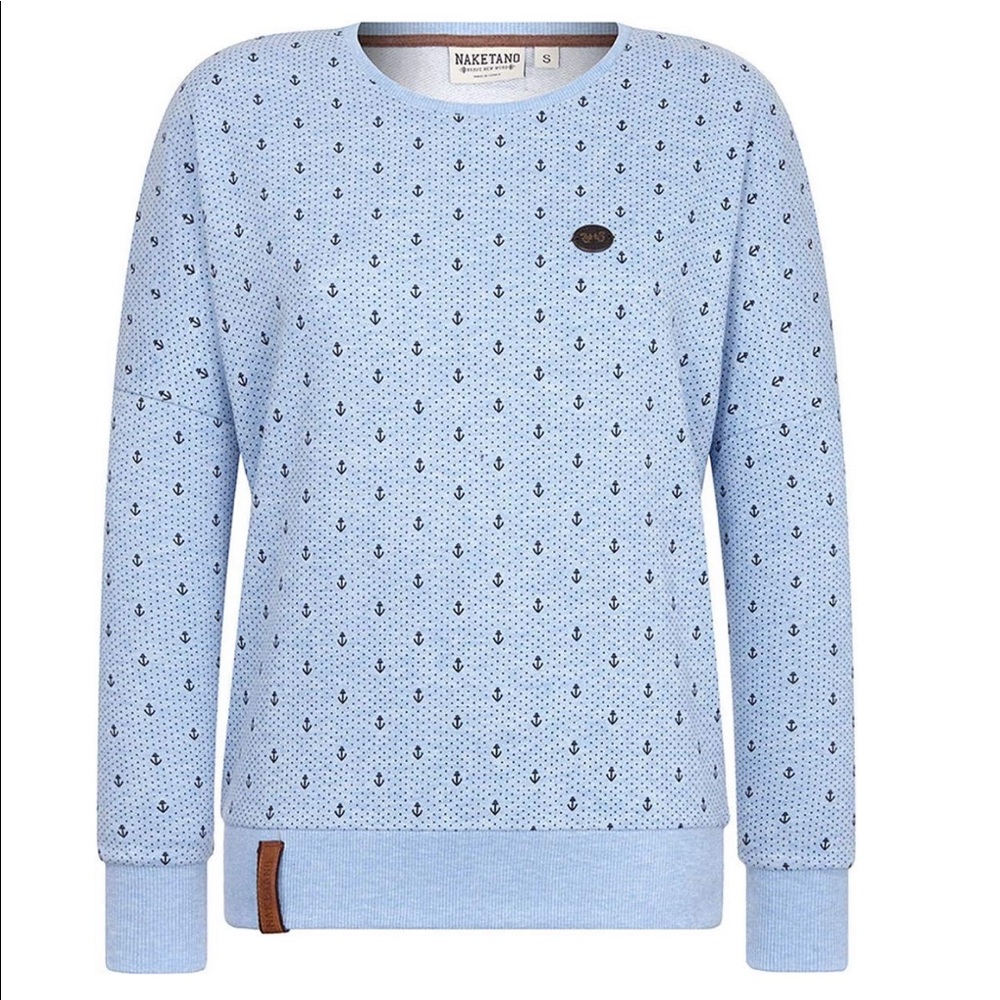Women’s Naketano blue anchor sweatshirt sz medium